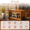 10-in-1 Record Player with Built-in Speakers Wireless Playback, CD & Cassette Player, USB Player, AM/FM Radio, 3 Speeds Turntable Vinyl Record Player Mahogany view 2