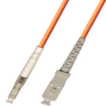 RiteAV 100M (328ft) OM1 LC to SC Fiber Optic Cable Simplex Multimode 62.5/125 Jumper 100 Meter Orange Patch Cord