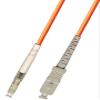 RiteAV 100M (328ft) OM1 LC to SC Fiber Optic Cable Simplex Multimode 62.5/125 Jumper 100 Meter Orange Patch Cord view 1