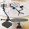 aromaoveite 360 Degree Spinner | Pro Photography Turntable | Rotating Camera Slider| Spinning Photo Video Booth+Suction Cup Base | Spin Platform for Product Videos & Commercial Shoots,Black view 1
