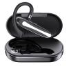 Business Headsets Bluetooth Headphones IPX7 Waterproof Wireless Earpiece,CVC8.0 Noise Cancelling 12 Hours Talktime with HD digital display, built-in Microphone for Driving Office Business, black+white view 1