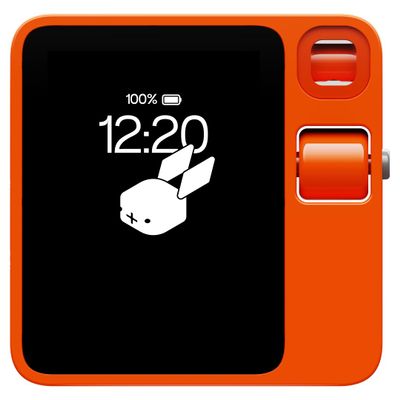 Rabbit r1 AI Voice-Activated Gadget with Upgraded rabbitOS 2 No Subscription Fees Vibe Coding on Device, AI Voice Recorder, Companion for Education, Travel and Meetings