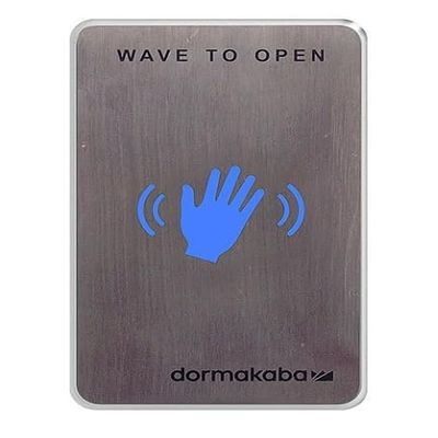 910TC-SS Touchless Wave to Open Switch with Waving Hand Icon, Stainless Steel