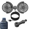 Backseat Car Fan | Portable Double Head USB Cooling Fan with 360 Degree Rotation for Travel view 2