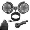 Backseat Car Fan | Portable Double Head USB Cooling Fan with 360 Degree Rotation for Travel view 3