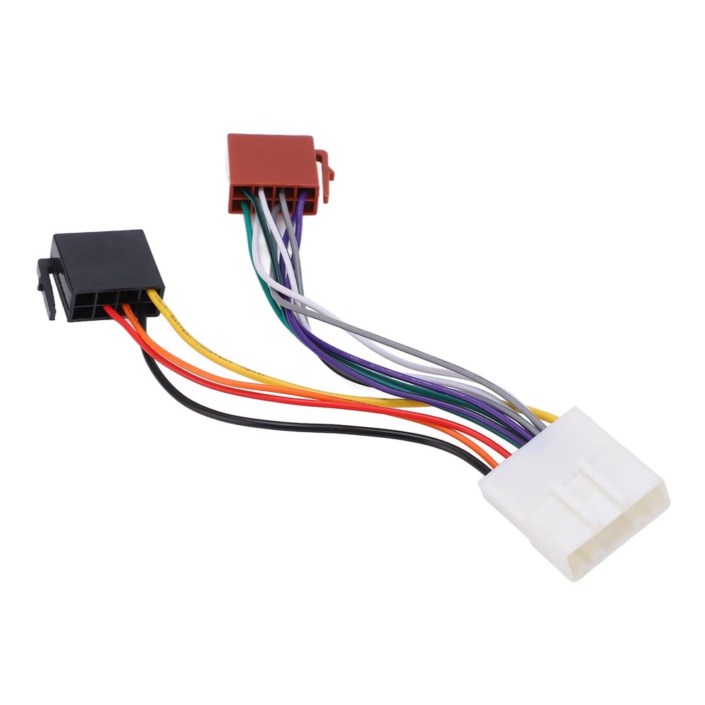 ISO Wiring Harness Connector Adaptor, Car Stereo Harness Wiring Cable Plug Replacement for Juke with Radio Cable, ABS Material, Easy to Install Included