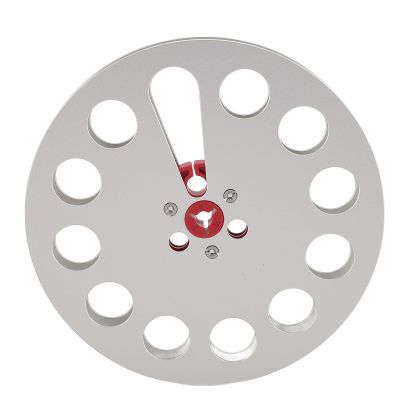 1/4 7 Inch Empty Aluminum Alloy Take Up Reel to Reel Small Hub, 11 Holes Empty Tape Reel for Nab, Long Play Analog Recording Tape (Silver)