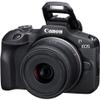 Canon EOS R100 Mirrorless Camera with RF-S18-45mm F4.5-6.3 IS STM Lens & RF-S55-210mm F5-7.1 IS STM, 24.1 Megapixel (APS-C Sensor) | Black Bundled with 64GB Memory Card & Camera Shoulder Bag (3 Items) view 4