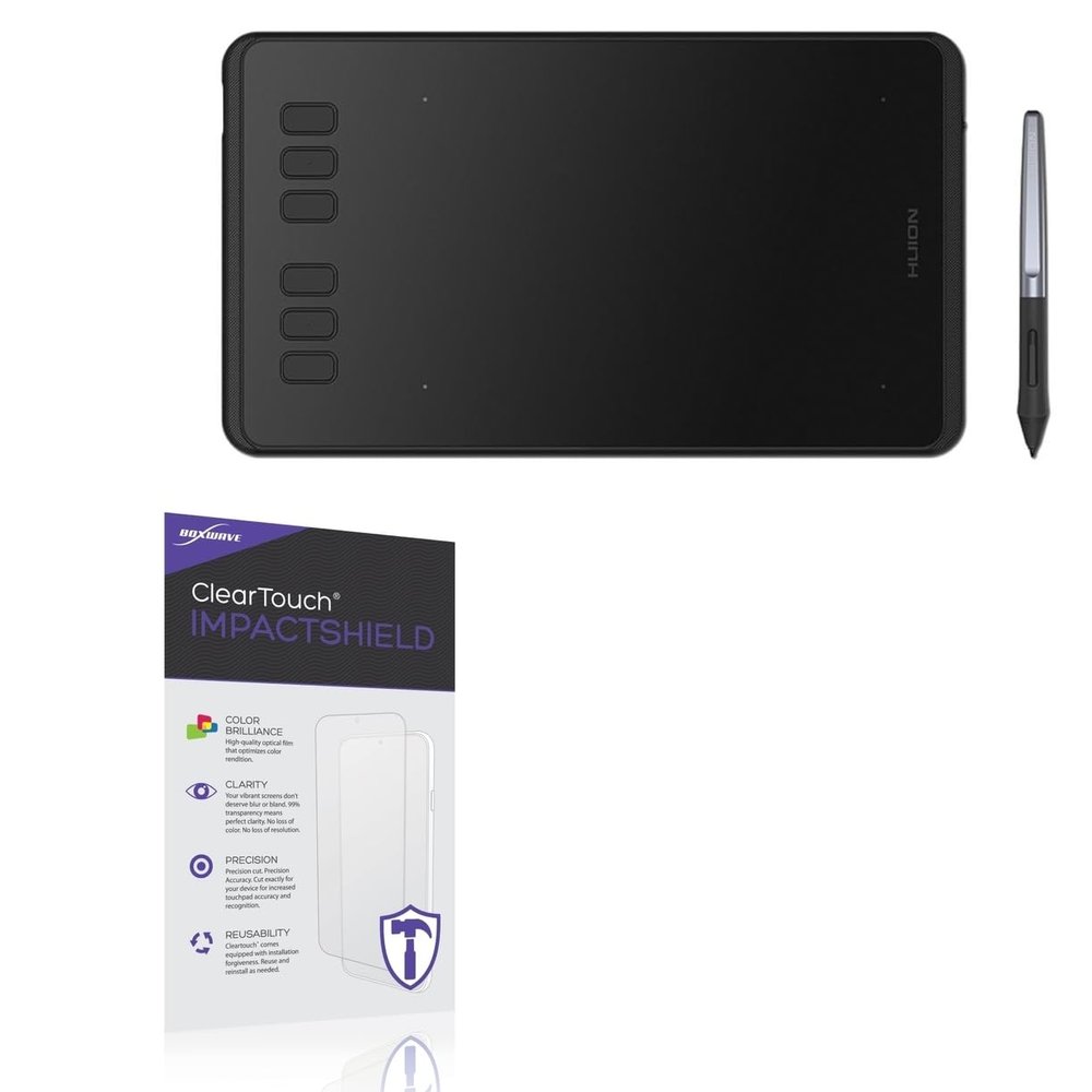 BoxWave Screen Protector Compatible with Huion Inspiroy H640P - ClearTouch ImpactShield (2-Pack), Impenetrable Screen Protector Flexible Film