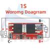 18650 Li-ion Lipo Lithium Protection Circuit Module BMS 1S 2S 10A 3S 4S 5S 25A 18650 Lipo BMS Charger (Color: 1S BMS 10A 4.2V) view 2