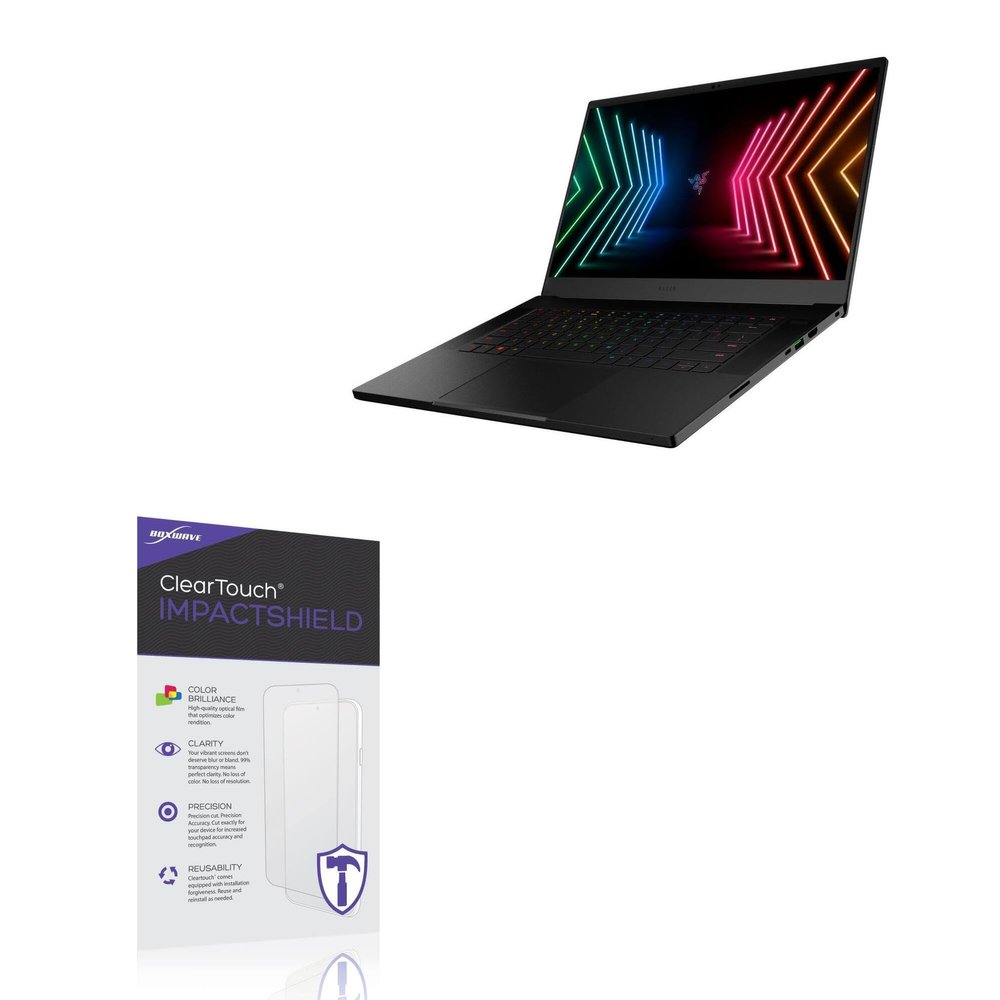 BoxWave Screen Protector Compatible with Razer Blade 15 Advanced Edition (2021) - GeForce RTX 3080 - ClearTouch ImpactShield (2-Pack), Impenetrable Screen Protector Flexible Film