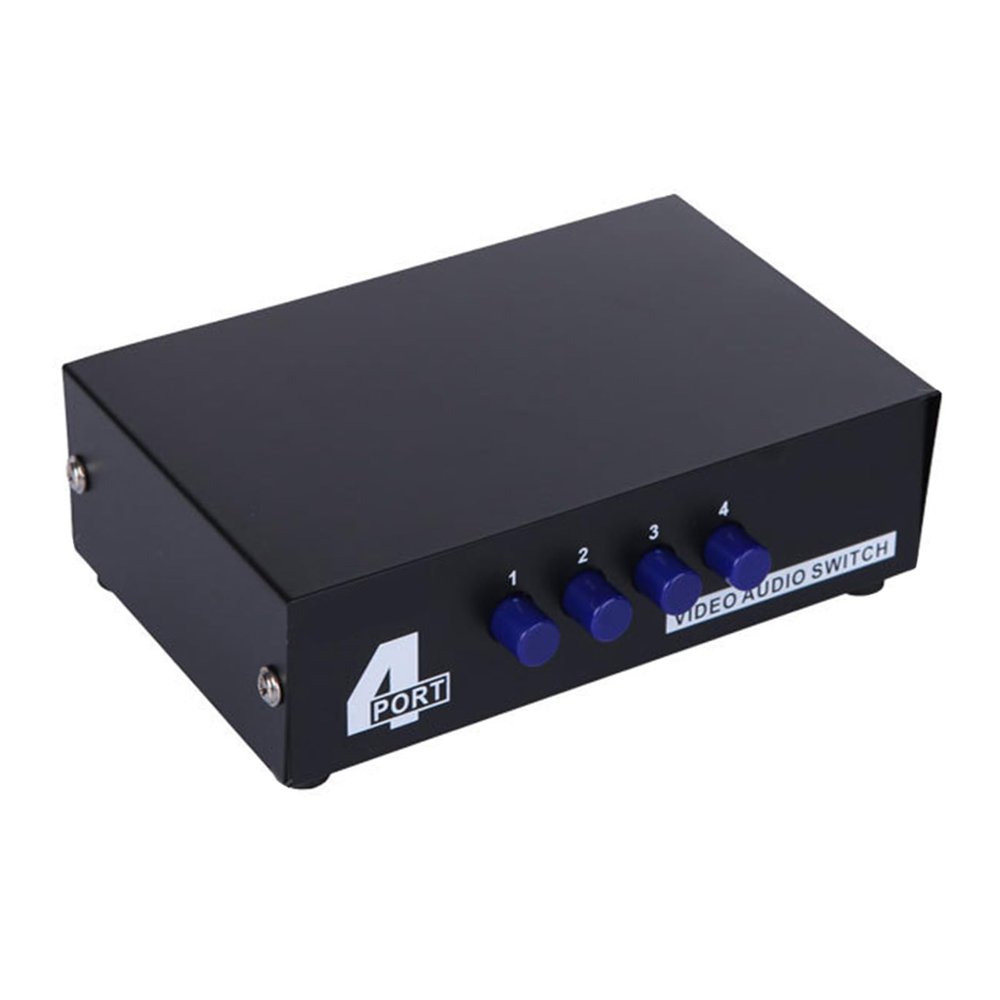 4 Input Video Composite Switcher 4Way Switcher for Seamlessly Signals Switching On Standard Video Connectors
