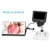 Lab Microscope Accessories 600X USB Digital Microscope with 4.3 Inch LCD Display Video Card Scale Stand HD 1080P Electronics Camera for Windows view 2