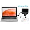 Lab Microscope Accessories 600X USB Digital Microscope with 4.3 Inch LCD Display Video Card Scale Stand HD 1080P Electronics Camera for Windows view 3