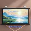 BEWEGNLNHK Wall-Mounted Projector Screen for Conference, 30" 40" 50" 60" 72" Movies Screen, Manual Pull Down Projection Screen Wall Ceiling Mount, Wrinkle-Free(50Inch 4:3) view 2