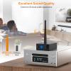 1Mii 3-in-1 2.4Ghz Wireless Audio Transmitter Receiver (1 TX+2 RX) for 2 Subwoofer/Active Speaker/Power Amplifier, 20ms Low Latency, 320ft Range, Optical/Coaxial/3.5mm(RCA) Audio Input/Output view 3