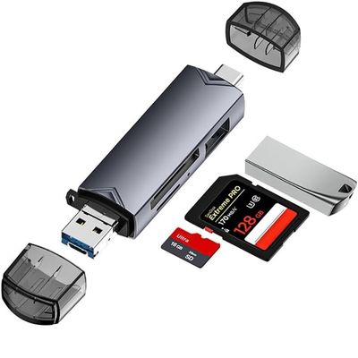 6 in 1 Multifunction USB 3.0 Card Reader U Disk Type C/Micro USB/TF/SD Flash Drive Memory Card Reading Adapter Phone Accessories