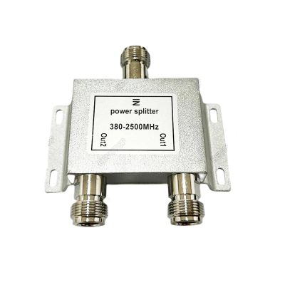 EVPZPLKMGT One Point Two Power Splitter, Two Power Divider N Type Female 1 to 2 Connector, Radio Frequency Divider 380MHZ-2500MHz 2.4G 5.8G