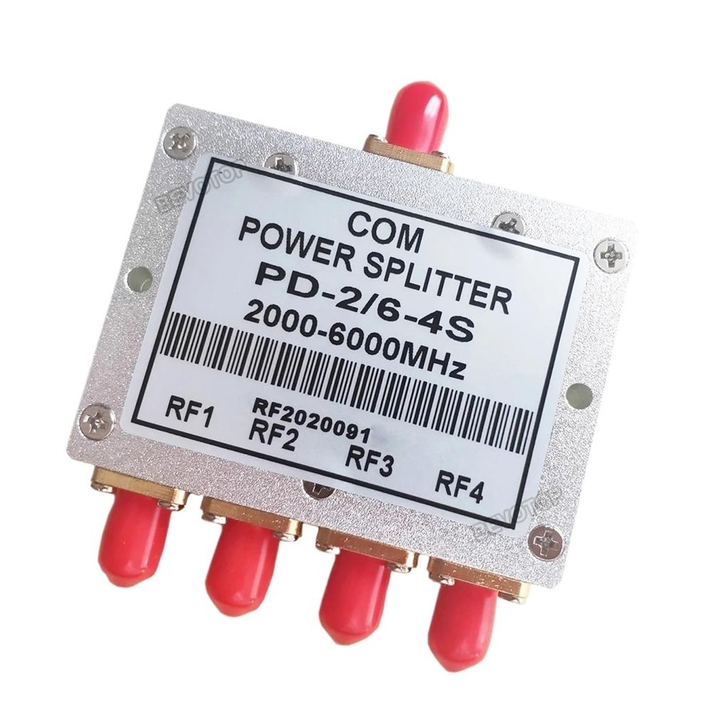 EVPZPLKMGT SMA Connector Microstrip Power Splitter, One Point Four, 2-6G SMA RF Combiner, 20W RF Power Splitter