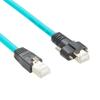 RJ45 Male to Male With Srew Lock Cat6A Industrial Ethernet GigE Vision Cable High Flex S/FTP Shielded for Machine Vision Industrial Camera Infrared Imaging Frame Grabber (180 Degree, 5M/16.4FT) view 1