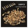 100Pcs/lot 6.3mm Female and Male Crimp Terminal Connector Gold Brass/Silver Car Speaker Wire Connectors Set(Brown) view 2