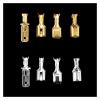 100Pcs/lot 6.3mm Female and Male Crimp Terminal Connector Gold Brass/Silver Car Speaker Wire Connectors Set(Brown) view 3