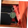 DEARMAMY Leaf Shaped Keychain Holder for Apple Kawaii PU Protective Case with Key Ring Leaf Design Accessory for Item Finders and Key Management view 4
