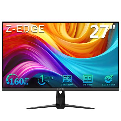 4K Monitor, Z-Edge 27 inch IPS Monitor, UHD 3840x2160 IPS Computer Monitor, 450 cd/m, 160Hz Refresh Rate, 1ms Response Time, G274K Ultra-Thin Bezel