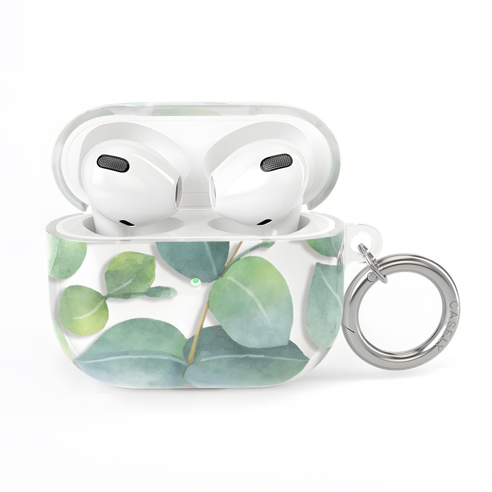 Casely AirPods 3 Case | Leaf Me Alone | Green Floral Print