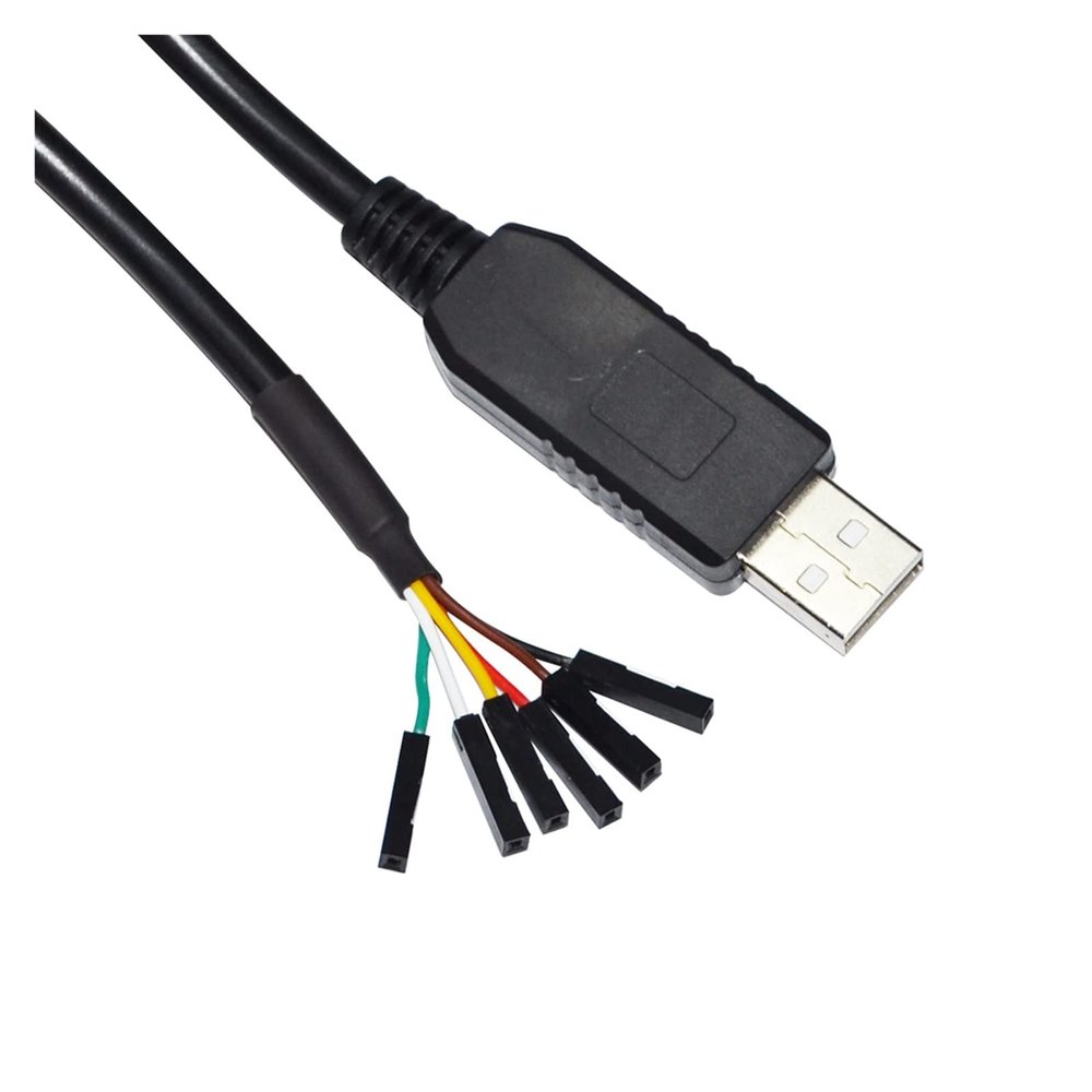 DUYHGS FT232RL USB UART TTL 5V 3V3 to 6PIN 0.1" Pitch Jumper Download Cable TTL-232R-5V VCC GND TXD RXD CTS RTS(5M,TTL 5V 1X1 6P)