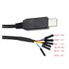 DUYHGS FT232RL USB UART TTL 5V 3V3 to 6PIN 0.1" Pitch Jumper Download Cable TTL-232R-5V VCC GND TXD RXD CTS RTS(5M,TTL 5V 1X1 6P) view 3