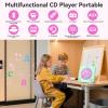 CD Player Portable Bluetooth Rechargeable: CD Players for Home Kegaudio 1800mAh Desktop Wall CD Player with Speakers with Dust Cover FM Radio USB Remote Control view 2