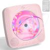 CD Player with Speakers CD Players for Home: Desktop Wall CD Player Bluetooth Portable Kegaudio with Dust Cover LCD Screen Display FM Radio USB AUX Jack Remote Control Black (Pink) view 1