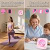 CD Player with Speakers CD Players for Home: Desktop Wall CD Player Bluetooth Portable Kegaudio with Dust Cover LCD Screen Display FM Radio USB AUX Jack Remote Control Black (Pink) view 3