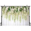 20x10ft Floral Flowers Backdrop White Spring Photography Background for Women Wedding Birthday Party Wall Decor - HD Photo Studio Backdrops with Botanical Pattern Cake Table Decoration view 3