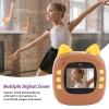 20MP HD Dual Lens Selfie Cute Cameras with 3 Rolls Print Paper, 2 Inch Screen Compact Travel Camera for Boys Girls, Ideal for Recording Kids Joy and Fun (Coffee) view 2