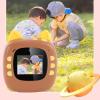 20MP HD Dual Lens Selfie Cute Cameras with 3 Rolls Print Paper, 2 Inch Screen Compact Travel Camera for Boys Girls, Ideal for Recording Kids Joy and Fun (Coffee) view 4
