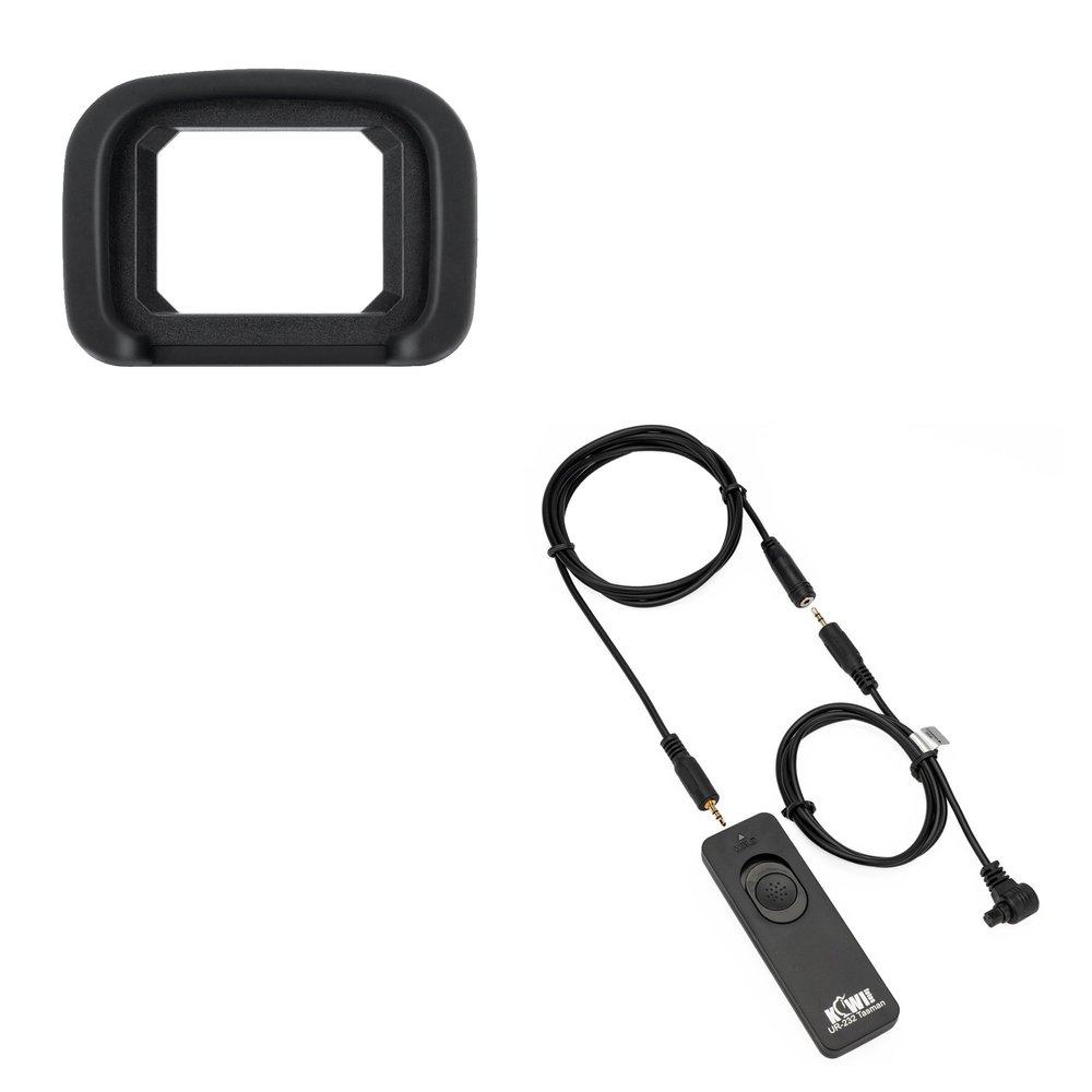 ER-H Soft Eyecup Eyepiece Viewfinder Cover & RS-80N3 Remote Control Shutter Release Cord for Canon EOS R3 Mirrorless Camera