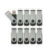 10Pcs 16GB USB Flash Drive Bulk Pack Thumb Drives, Bulk USB 2.0 Flash Drives Swivel Memory Stick 16G Jump Drive Pen Drive Zip Drive for Data Storage Photo Video File Music, Black view 1