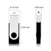 10Pcs 16GB USB Flash Drive Bulk Pack Thumb Drives, Bulk USB 2.0 Flash Drives Swivel Memory Stick 16G Jump Drive Pen Drive Zip Drive for Data Storage Photo Video File Music, Black view 2