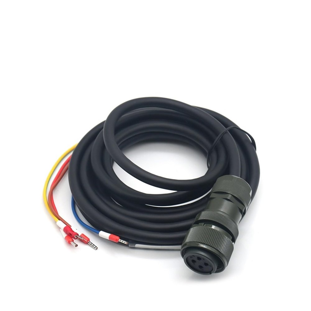 DUYHGS High Power Servo Motor Power Cable Encoder Cable MR-PWCNS4-2.8M 5M Fit for Mits~bishi J3 J4 JE Serial 1KW 1.5KW 2KW(Power Cable-02)