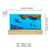 Diver Humpback Whale Table Night Light Lamp Epoxy Resin Wood Craft with LED Lights USB Rechargeable Special Gifts for Home Use (6 * 4 inch) view 2