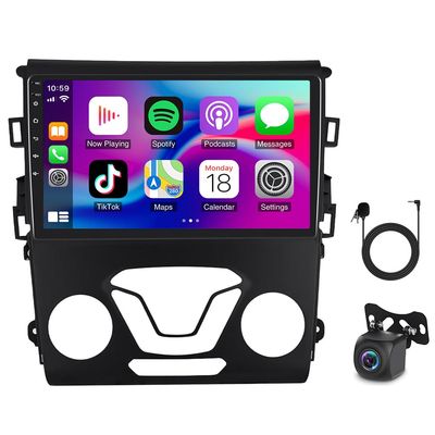 10" Android 14 Car Stereo Radio Compatible for Odyssey 2005-2010 4+64GB Double Din with Wireless CarPlay & Android Auto Car Radio Audio Receiver with Camera/GPS Navi WiFi+MIC