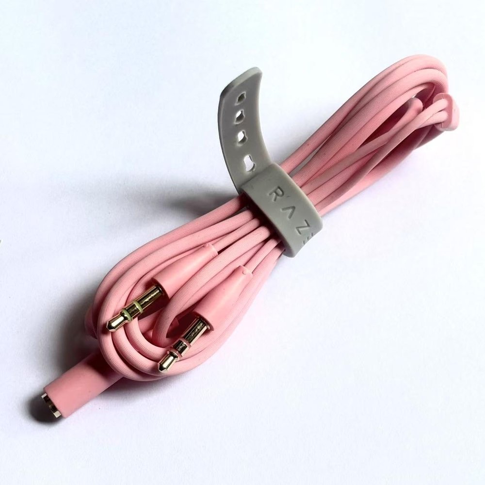 3.5MM Audio Cable PC to Headphones Adaptor Splitter for Razer Kraken X/BlackShark V2 Pro/Nari/Cloud II/Cloud Alpha/Flight/Silver/Logitech G Pro,G Pro X,G633,G933,G433 Headset (Pink)