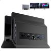 PULWTOP USB C Laptop Docking Station Dual Monitor, 11 in 1 Vertical Dock with 2 HDMI 4K, 3 USB A/C 10Gbps, 2USB-A 5Gbps, USB A 2.0, Ethernet, Docking Station Stand for Type-C Laptops - Black view 1