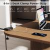 10Ft Desk Clamp Power Strip(1700 Joules), Recessed Power Strip with 6 Outlets 5 USB Ports (3 USB C) view 2