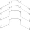 JJHXSM 4PCS Silver Stainless Steel CPU Cooler Fan Fixing Hook Computer Cooling Accessories 12cm/4.72inch Snap Fastener view 2
