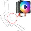 JJHXSM 4PCS Silver Stainless Steel CPU Cooler Fan Fixing Hook Computer Cooling Accessories 12cm/4.72inch Snap Fastener view 4