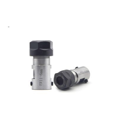 DUYHGS Spindle Motor Clamp Collet Chuck Hoder C16 ER11 35L 5mm 6mm 8mm Collet ER11A Nut Shaft Motor Lengthened Clamp Fit for CNC Milling(ER11-6.35MM)