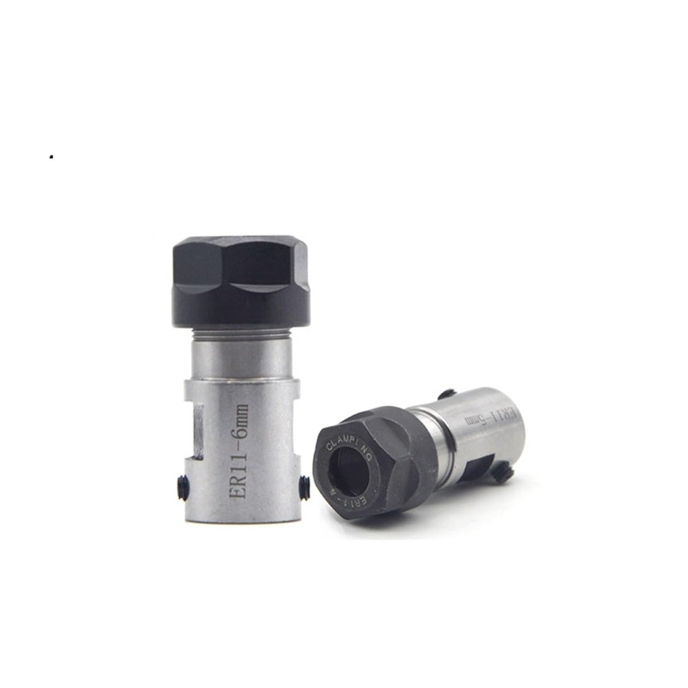 DUYHGS Spindle Motor Clamp Collet Chuck Hoder C16 ER11 35L 5mm 6mm 8mm Collet ER11A Nut Shaft Motor Lengthened Clamp Fit for CNC Milling(ER11-6.35MM)
